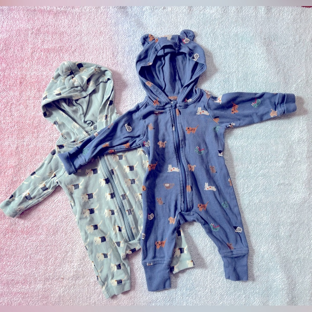 Tea Collection Baby Boys Bodysuit/Romper Lot - Size 0-3 Months